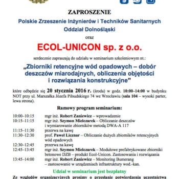 retencja.pl  Zrealizowane projekty Zapraszamy na szkolenie „Zbiorniki retencyjne wód opadowych – dobór deszczów miarodajnych, obliczenia objętości i rozwiązania konstrukcyjne”